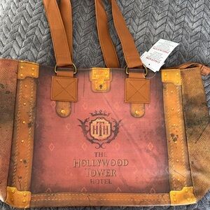 Disney Hollywood Tower Hotel Tote Bag - Brown and Tan